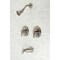 Kingston Brass KB668NDL Two-Handle Tub and Shower Faucet with Volume Control, Brushed Nickel KB668NDL - alternate 2